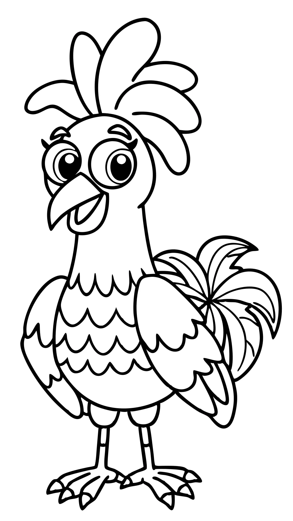 chicken from moana coloring page